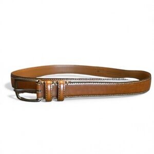 Joseph Abboud Genuine Tan Brown Leather Belt Handcrafted In Italy Size 40/100